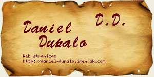Daniel Dupalo vizit kartica
